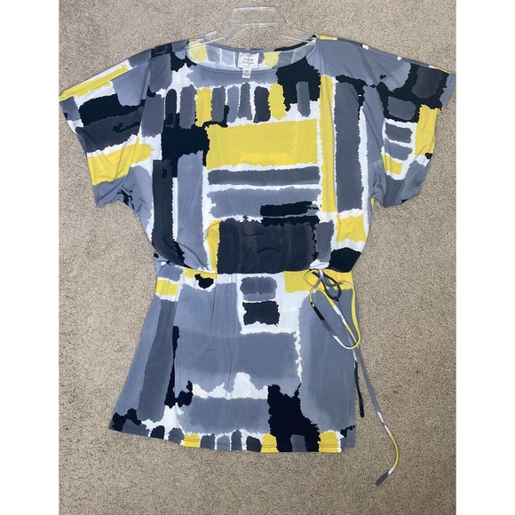 Suzi Chin for Maggy Boutique Watercolor‎ Color block Dress Sz 10 - Picture 1 of 8